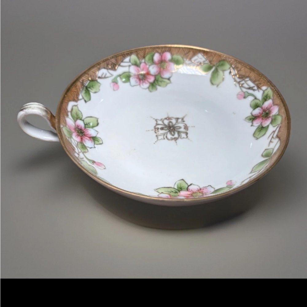 Hand Painted Nippon Porcelain Plate Trinket Dish Shabby Chic Decor - Picture 7 of 10